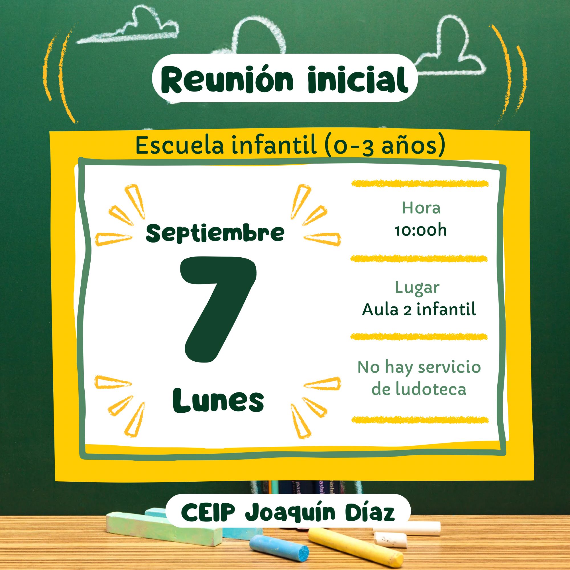 reunión inicio curso escuelita infantil  2026-2027